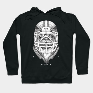 American Pug Football Hoodie